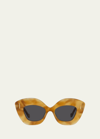 Loewe Retro Cat-eye Sunglasses In Blndhav/smkg