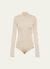 Prada Women's Gazar Jersey Bodysuit In F0f24 Deserto