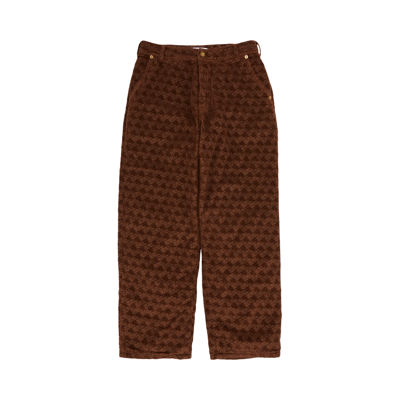 Pre-owned Erl Corduroy Embossed Pants 'brown'