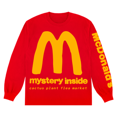 Pre-owned Cactus Plant Flea Market X Mcdonald's Drive-thru Long-sleeve 'tomato' In Red