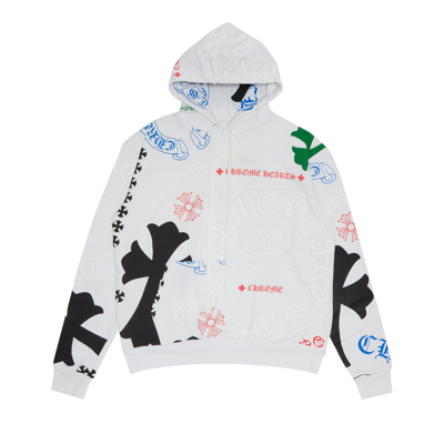 Pre-owned Chrome Hearts Stencil Hoodie 'white/multicolor'