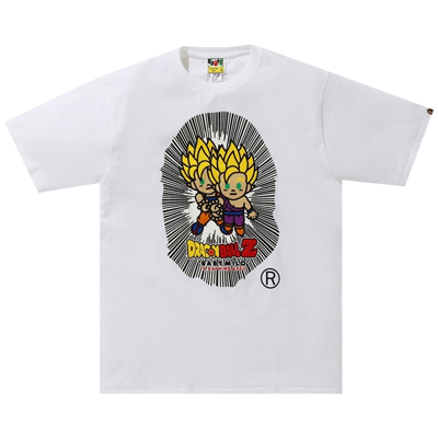 Pre-owned Bape X Dragon Ball Z Baby Milo Big Ape Tee 'white'