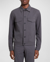 Theory River Stretch Neoteric Twill Trucker Jacket In Dkgr