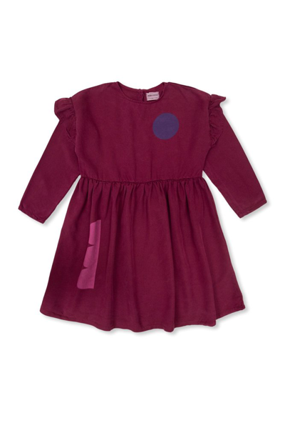 Bobo Choses Kids'  Geometric Shape Ruffled Dress In Purple