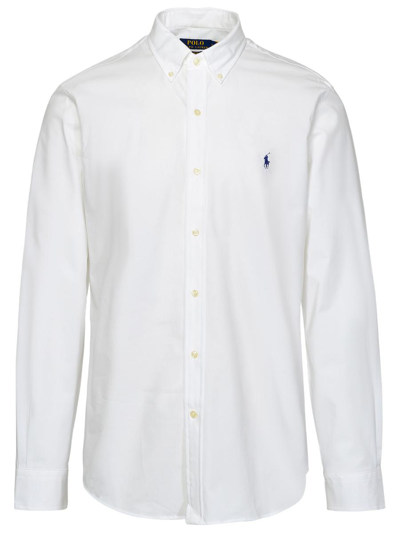 POLO RALPH LAUREN POLO RALPH LAUREN WHITE STRETCH COTTON SHIRT