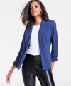 BAR III WOMEN'S RUCHED 3/4-SLEEVE KNIT BLAZER, CREATED FOR MACY'S