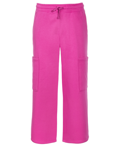 Epic Threads Big Girls Fleece Cropped Wide-leg Pants, Created For Macy's In Petunia Pink
