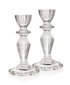 Godinger Set Of 2 Atlantic Candle Holders In Crystal