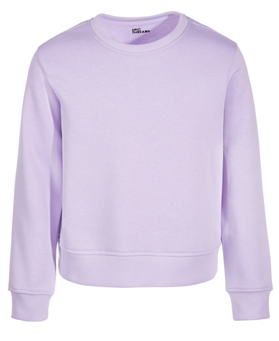 Epic Threads Kids' Big Girls Fleece Crewneck Sweatshirt, Created For Macy's In Purple Roses
