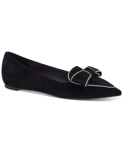 Kate Spade Women's Be Dazzled Pointed-toe Embellished Flats In Black