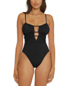 BECCA WOMEN'S COLOR CODE CUTOUT ONE-PIECE SWIMSUIT