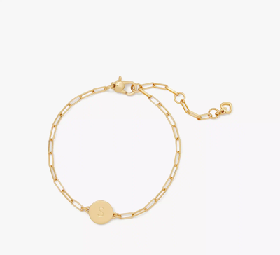Kate Spade S Initial Chain Bracelet In Gold