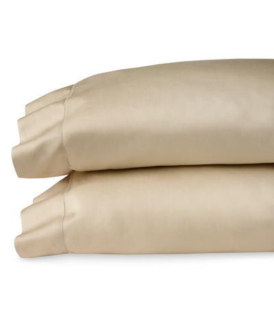 Sferra Fiona Sateen Cotton Pillowcase, Standard In Sand