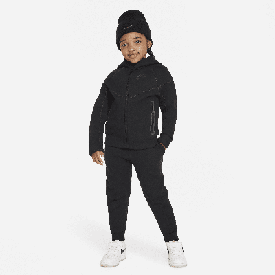 Nike Sportswear Tech Fleece Full-zip Set Little Kids 2-piece Hoodie Set In Black