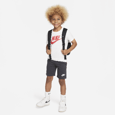 Nike Sportswear Taping Shorts Set Little Kids 2-piece Set In Grey