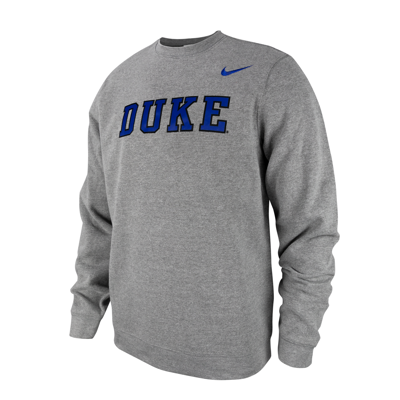Nike Duke Club Fleece  Men's College Crew-neck Sweatshirt In Grey