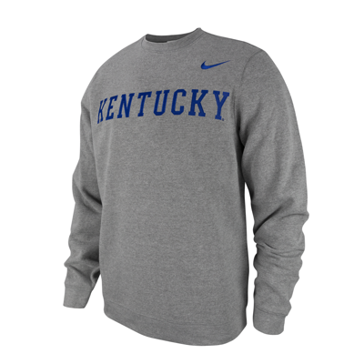 Nike Kentucky Club Fleece  Men's College Crew-neck Sweatshirt In Grey