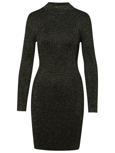Michael Michael Kors Womens Metallic Velvet Sheath Dress In Black