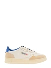AUTRY WHITE 'MEDALIST SUPER VINTAGE' LOW SNEAKERS WITH SUEDE DETAILS IN LEATHER