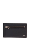 TOM FORD ZIP CARDCASE FT SILVER