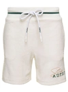 Autry White Bermuda Shorts With Drawstring And Staple X Logo Detail In White