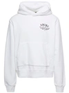 AMIRI ARTS DISTRICT' WHITE HOODIE WITH LOGO PRINT IN COTTON