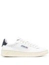 Autry Medalist White Low Top Sneakers With Contrasting Heel Tab In Leather Woman In Multi