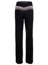 ROTATE BIRGER CHRISTENSEN BLACK HIGH-WAIST JEANS WITH JEWEL DETAIL AT THE BACK IN COTTON