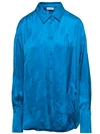 Attico Shirt With Relaxed Fit In Blue