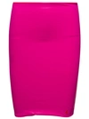 ATTICO METALLIC SHEEN SKIRT IN FUCHSIA PINK TECHNICAL FABRIC