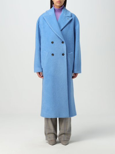 Manuel Ritz Mantel  Damen Farbe Hellblau In Gnawed Blue