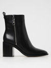 Michael Kors Black Regan Mid Heeled Ankle Boots In Black