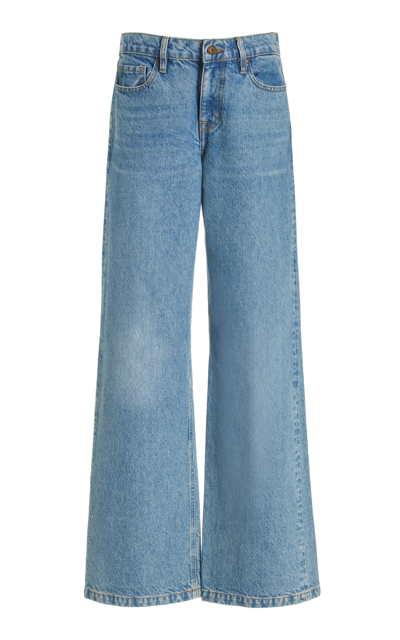 Outland Denim Mimi Low-rise Wide-leg Jeans In Multi