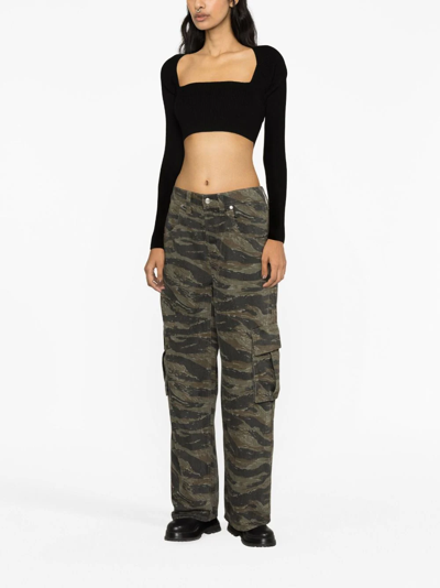 Alexander Wang Green Camouflage Jeans