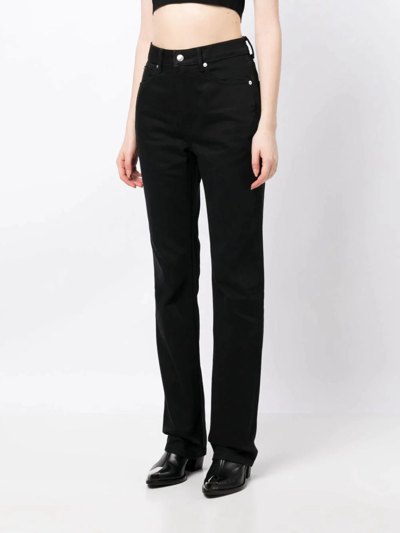 Alexander Wang Women Fly High-rise Stacked Jean In Washed Black