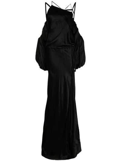 Ann Demeulemeester Women Ina X-long Asymmetric Flared Dress In 099 Black