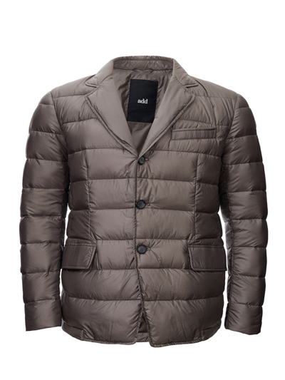 ADD ADD ELEGANT DOVE GREY QUILTED MEN'S JACKET