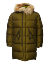 ADD ADD QUILTED PARKA WITH FUR MEN'S COLLAR