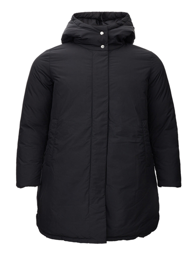 Add Reservable Long Quilted Jacket In Black
