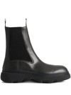 BURBERRY BURBERRY MEN LEATHER CREEPER CHELSEA BOOTS