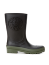 Dior Logo Embossed Round Toe Rain Boots In Black