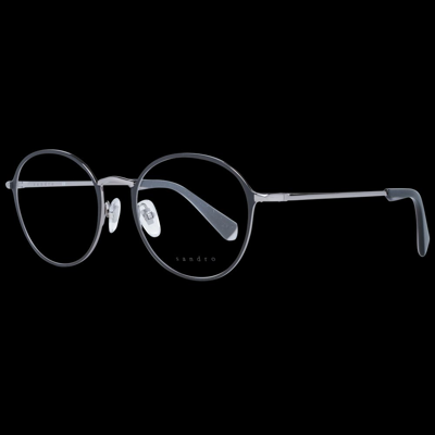 Sandro Black Men Optical Frames In Metallic
