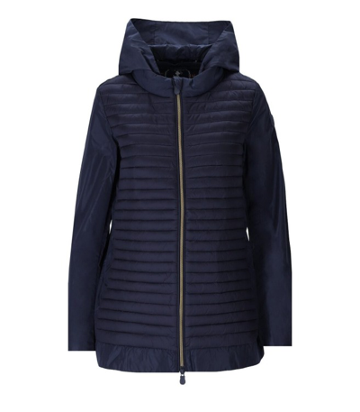 Save The Duck Morena Blue Hooded Jacket