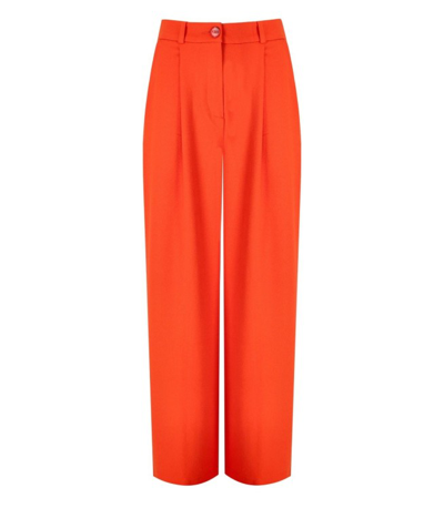 Essentiel Antwerp Employee Wide Leg Trousers In Orange