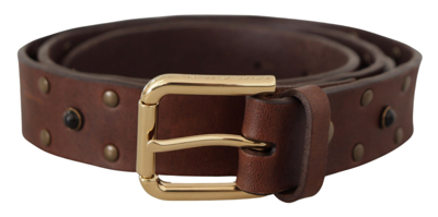 DOLCE & GABBANA DOLCE & GABBANA ELEGANT LEATHER BELT WITH METAL MEN'S BUCKLE