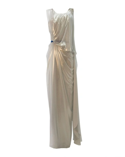 Gemy Maalouf Asymmetrical Pleated Long Dress - Long Dresses In Neutrals