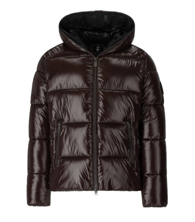 Save The Duck Edgard Quilted Jacket With Hood In Brown