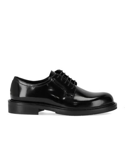 Guglielmo Rotta Woman Lace-up Shoes Black Size 6 Soft Leather