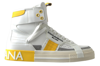 DOLCE & GABBANA DOLCE & GABBANA MULTICOLOR COLORBLOCK LEATHER HIGH TOP SNEAKERS WOMEN'S SHOES