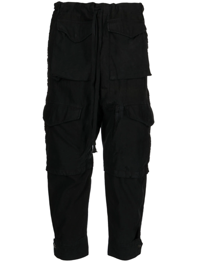 Greg Lauren Army Jacket Tux Cotton Trousers In Black